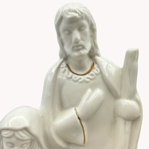 Holy Family Ceramic Nativity Scene Figurine One Piece Religious Jesus 10 inches - Picture 2 of 15